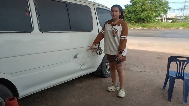 ระทึก!18ล้อทำเฟืองหลุดหวิดตัดคอกู้ภัยสาวขาดขณะที่นอนดูมือถือหน้าจุดรับแจ้งเหตุ