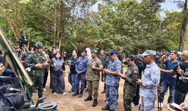 กองกำลังทหารที่12 นำคณะ AOT เข้าพื้นที่ชายแดน เขาพระวิหาร ที่ตรวจทุ่นระเบิด