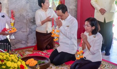 ศรีสะเกษจัดพิธีบวงสรวงสิ่งศักดิ์สิทธิ์ 9 แห่งเฉลิมฉลอง 243 ปีบรรพบุรุษผู้ก่อตั้งสร้างเมืองศรีสะเกษ