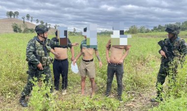 ตร.แม่สอดสนธิทหารสกัดจับ 3 ชาวจีนหนีตายทหารเมียนมา ระเบิดยอาคารสแกมเมอร์ KK ปาร์ค  โซน 3