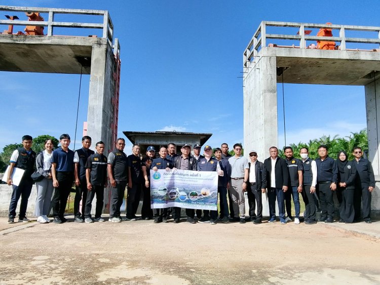กรมชลประทาน นำสื่อฯลงพื้นที่ชมโครงการแก้ไขปัญหาภัยแล้งและอุทกภัยแม่น้ำสายบุรี 3 จังหวัดชายแดนใต้