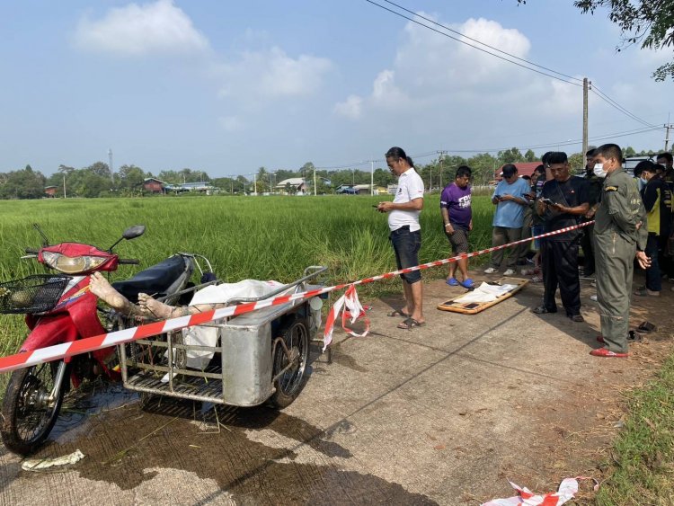 พบศพแล้วหนุ่มใหญ่หายตัวคืนวันลอยกระทงจมน้ำในนาข้าวริมถนน