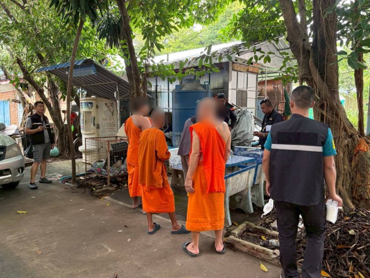 นอภ.วชิรบารมีสั่งลุย ป้องกันปราบปรามยาเสพติดในวัดตรวจเจอหลวงพี่ฉี่สีม่วง