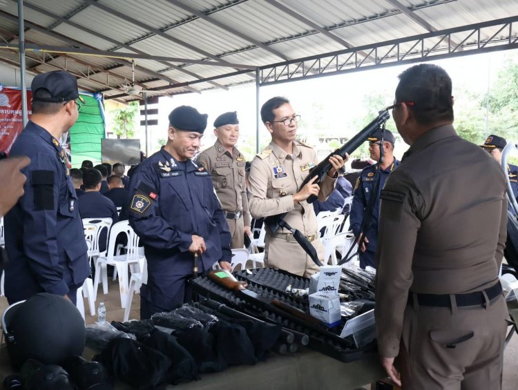 เรือนจำอำนาจเจริญ ร่วมกับ ตำรวจภูธรจังหวัดจัดโครงการฝึกทบทวนยุทธวิธีควบคุมฝูงชน