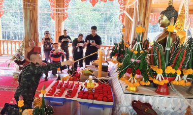 วัดกุดสมิง ดินแดนพญานาค 5 ตระกูลศรีสะเกษ จัดพิธี สมโภชน์ พระพุทธกรุตสมิงชัยมงคล