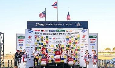 "โฮมเรซประวัติศาสตร์! นักบิดไทยเหมาแชมป์ทุกรุ่น 'ชิพ-มิกซ์-ไอเดีย-เติ้ล'  ยืนโพเดี้ยมที่ 1 ปิดฉาก เอเชีย โร้ด เรซซิ่ง 2025 อย่างยิ่งใหญ่