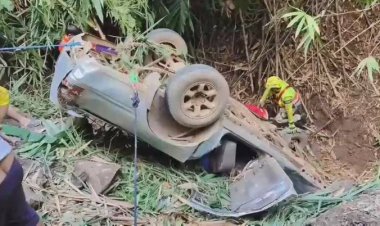 ระทึก!นทท.ขับรถลงเขาหลุดโค้งพุ่งลงเหวดับ 1 บาดเจ็บสาหัส 1 ราย