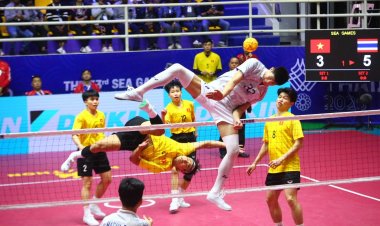 ตะกร้อ 4 คนผสม ไทยชนะเวียดนาม 2 เซตรวด ผ่านเข้าชิงเหรียญทองกับอินโดนีเซีย