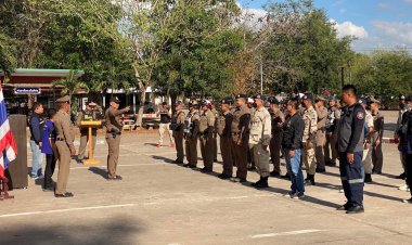 สภ.บ้านแท่น ปล่อยแถวระดมกวาดล้างอาชญากรรมทุกรูปแบบ ช่วงเทศกาลคริสต์มาสและปีใหม่ 2569
