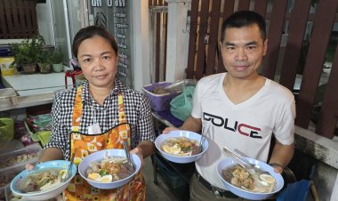 จากมือสืบสู่ชามก๋วยจั๊บ รอง ผกก.สืบสวนโคราช เปิดร้าน “แจกันคู่” สูตรอุบลแท้ สร้างรายได้สุจริต