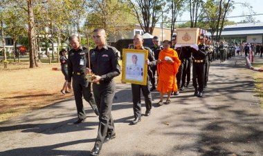 พิธีส่งร่าง " ส.อ.กัมปนาท  ทองแสง"วีรบุรุษสมรภูมิรบตาพระยากลับภูมิลำเนาอย่างสมเกียรติ