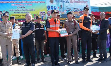 ผู้ว่าฯศรีสะเกษตรวจเยี่ยมจนท.จุดตรวจสกัดดูแลปชช.ช่วงปีใหม่