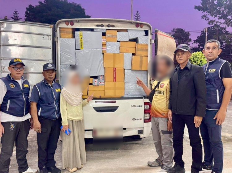 ตำรวจสกัด “บุหรี่ต่างประเทศหลบหนีภาษี....ล็อตใหญ่..!”ยึดของกลางกว่า 600,000 มวน