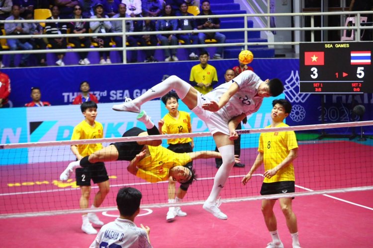 ตะกร้อ 4 คนผสม ไทยชนะเวียดนาม 2 เซตรวด ผ่านเข้าชิงเหรียญทองกับอินโดนีเซีย