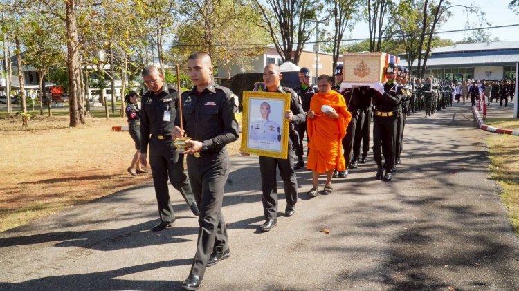 พิธีส่งร่าง " ส.อ.กัมปนาท  ทองแสง"วีรบุรุษสมรภูมิรบตาพระยากลับภูมิลำเนาอย่างสมเกียรติ