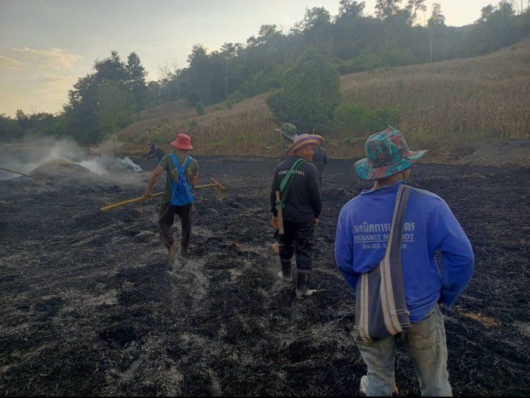 “นายอำเภอท่าสองยาง”สั่งจนท.กำชับปชช.งดเผาทุกชนิด