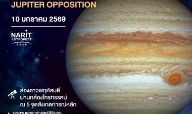 ชวนชม“ดาวพฤหัสบดีใกล้โลกที่สุดในรอบปี”คืน 10 มกราคมนี้
