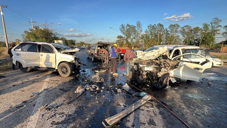 สลด!รถประสานงาที่ร้อยเอ็ดอาจารย์ดัง ม.ขอนแก่น เสียชีวิต