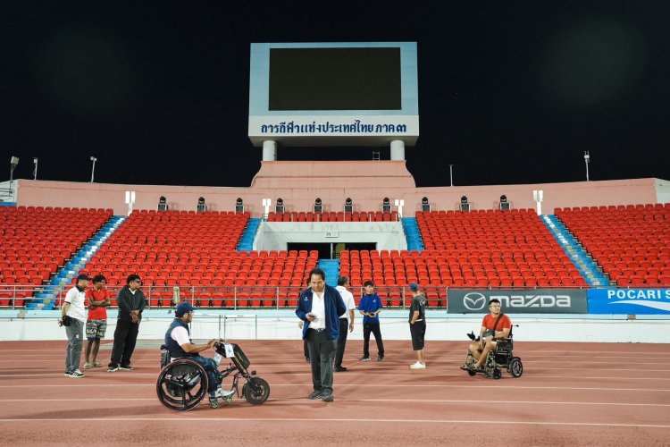 "รองต่อ" นำคณะตรวจความพร้อม สังเวียนโม้แข้งคนตาบอด ก่อนรับศึกอาเซียนพาราเกมส์