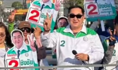 โค้งสุดท้าย!"นายกเคี้ยง"พรรคกล้าธรรม  ขึ้นรถแห่ รอบเมือง ขอคะแนนเสียง ประชาชน รอบเมือง