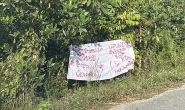 เขย่านราธิวาสรับศึกเลือกตั้ง แขวนป้ายท้าทายรัฐปลุก  "ไม่มีประชาธิปไตยภายใต้การยึดครอง"