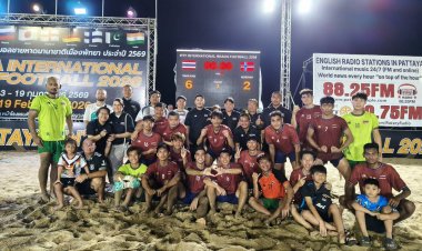 ฟุตบอลชายหาดไทย ร้อนแรงชนะ นอร์เวย์ 6-2 เก็บ 6 แต้มเต็มที่พัทยา