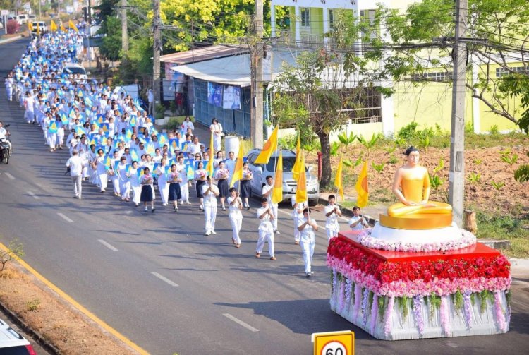 อัญเชิญองค์พระประธาน-บรรจุพระบรมสารีริกธาตุ ประดิษฐานที่ธุดงคสถานอำนาจเจริญ