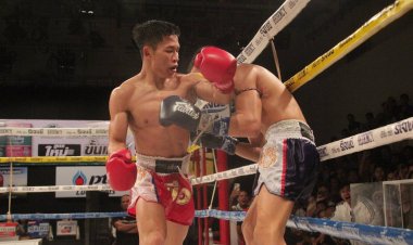 เปรี้ยงเดียวยุติ! "นําเจริญ" ปล่อยหมัดฮุก "สะตอเพชร" หงายท้องยก 3 ศึก "มวยรอบปูนเสือ มวยไทยพันธุ์แท้ ครั้งที่ 25" สาย B นัดที่สอง