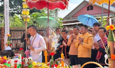 อำเภอขุนหาญ เปิดงานฉลองหลักเมือง ให้บ้านเมืองกัณฑ์ รำลึกถึงพระคุณบรรพบุรุษผู้สร้างเมือง.!