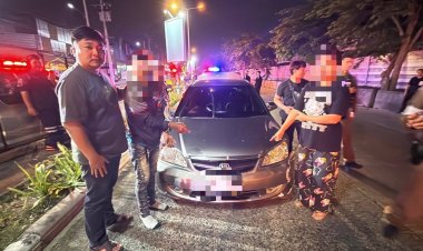 รัวยิงสนั่นสกัดจับ "บังยาด-แฟนสาว"เอเย่นต์ค้ายาซิ่งเก๋งฝ่าวงล้อมยึดของกลาง 1,500 เม็ด