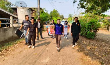น่าน  “เคาะประตูบ้าน สร้างความเข้าใจ” อบต.ทุ่งศรีทอง ลุยรณรงค์งดเผา ลด PM2.5 ถึงชุมชน