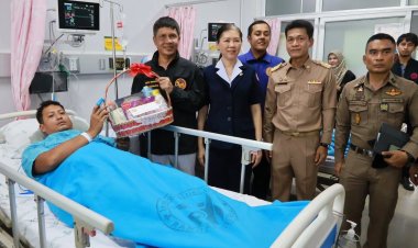 พ่อเมืองนราธิวาสรุดเยี่ยมตำรวจบาดเจ็บจากความไม่สงบพื้นที่อ.ระแงะ