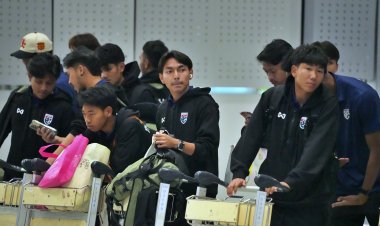 โค้ชวังนำทีมชาติไทย U23 เดินทางกลับไทย หลังคว้าอันดับ 3 ฟุตบอลสี่เส้าที่ประเทศจีน