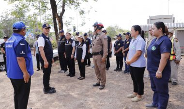 ปลัดจังหวัดบุรีรัมย์ ลงพื้นที่ตรวจเยี่ยมจุดบริการประชาชน ช่วงเทศกาลสงกรานต์