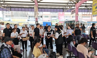 อธิบดีกรมการขนส่งทางบก ลงพื้นที่ศรีสะเกษ ย้ำดูแลประชาชนช่วงสงกรานต์ทุกมิติ