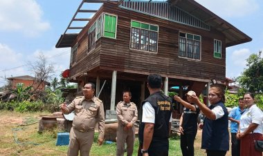 ขุขันธ์เร่งช่วยเหลือเหยือพายุฤดูร้อนถล่ม 6 ตำบล 11 หมู่บ้าน เสียหาย 35 ครัวเรือน