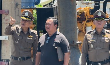 ตำรวจโคราชจับมือเทศบาล การรถไฟ ตีเส้นทแยง 4 จุดเสี่ยง ห้ามจอดค่อมราง ป้องกันอุบัติเหตุรถไฟชน