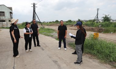 "นายกคูณเรียม"ลงพื้นที่สำรวจประสานของบ อบจ.ปทุมธานี ลุยสร้างถนนบรรเทาความเดือดร้อนชาวสวนพริกไทย