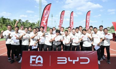 BYD ชาร์จพลังโค้ชไทยสำเร็จ! ส่งต่อ 24 โค้ชคุณภาพ ยกระดับฟุตบอลไทยจากรากฐาน เรียนฟรีตลอดหลักสูตร