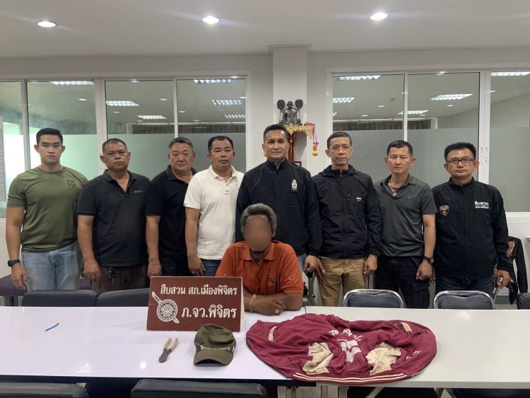 ตำรวจพิจิตรโชว์ผลงานจับหัวขโมยขี่มอเตอร์ไซด์ตระเวนลักสายไฟรับสารภาพหาเงินเสพยา