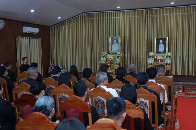 อำนาจเจริญจัดพิธีสวดพระพุทธมนต์และเจริญจิตตภาวนา อุทิศถวายพระราชกุศล ประจำเดือนมิถุนายน 2569