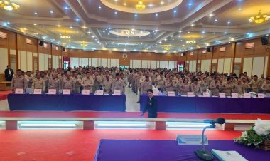 อำเภอเมืองศรีสะเกษประชุมผู้นำท้องถิ่น-ขรก.เดินหน้าขับเคลื่อนภารกิจสำคัญของภาครัฐ