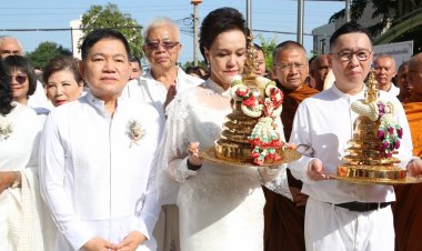 "ศุภจี" ประธานพิธีมหามงคล อัญเชิญพระบรมสารีริกธาตุประดิษฐานบนบุษบก “หนึ่งเดียวในโลก” เชื่อมศรัทธาไทย–ศรีลังกา