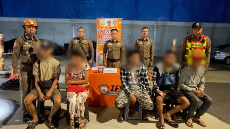 สกัดจับแก๊งขนแรงงานเถื่อนซุกนิสสันอัดแน่นเต็มคันรถคาด่านตรวจแอลกอฮอล์